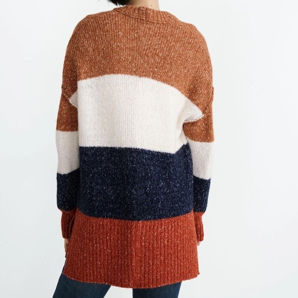 Madewell Sweater Women’s XS Striped Baxter Tunic Alpaca‎ Blend Cozy Soft - Picture 2 of 12